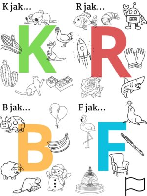 Alfabet w formie kolorowanki